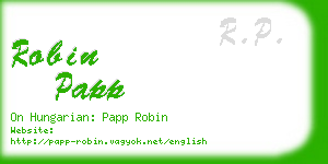 robin papp business card